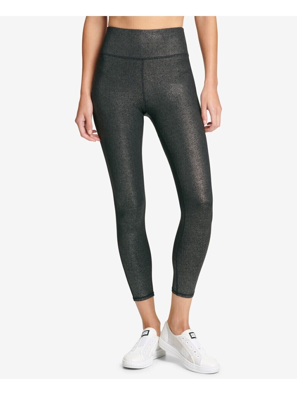 DKNY Womens Sport Glitter Ankle Leggings Size S
